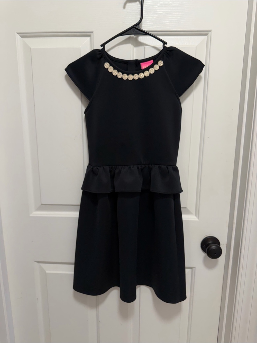 Lilly Pulitzer Casey Fit & Flare Black Onyx Dress Girls Size XL (12/14)